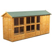 Power 14x4 Apex Combined Potting Shed with 4ft Storage Section